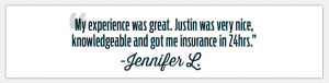 M experience was great. Justin was very nice, knowledgeable and got me insurance in 24hrs