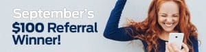 September $100 Referral Winner
